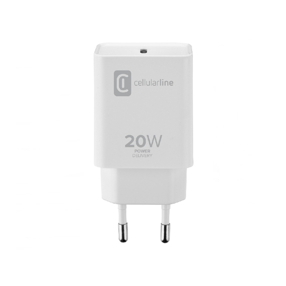 Încărcător Cellularline USB-C Charger 20W, 20W, Alb, 2 image