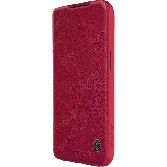 Husă tip carte Nillkin iPhone 15 - Qin Pro, Roșu, 4 image