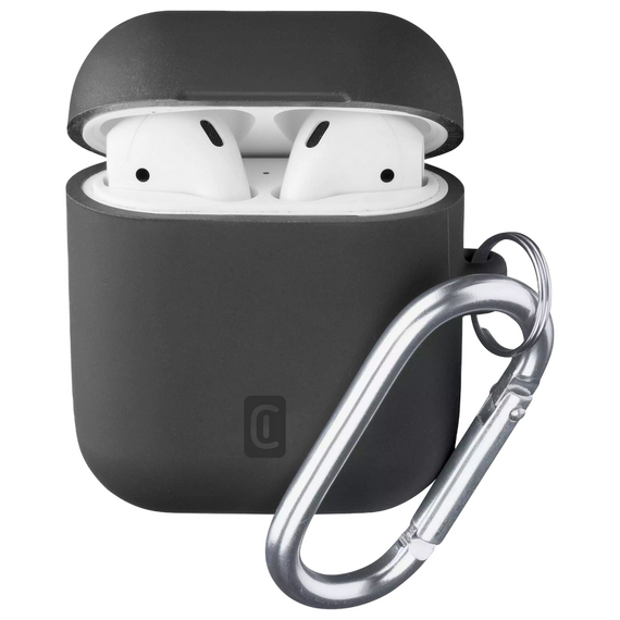Husă pentru Airpods Cellularline Bounce - AirPods 1 & 2, Negru