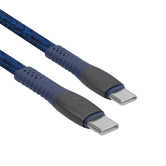 Cablu de încărcare și date Rivacase PS6105, USB Type-C/USB Type-C, 1,2m, Albastru, 7 image