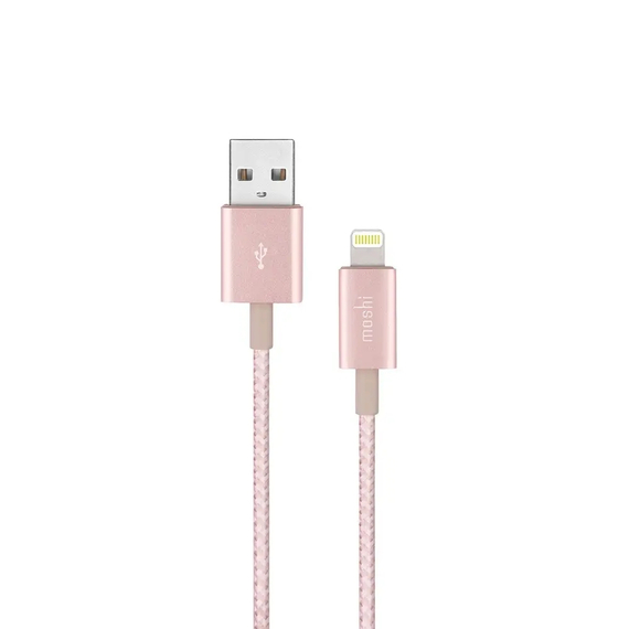 Cablu încărcare și sincronizare Moshi iPhone Lighting USB Cable, USB Type-A/Lightning, 1,2m, Roz, 4 image