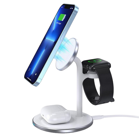 Încărcător wireless Choetech T585-F, 15W, Alb, 2 image