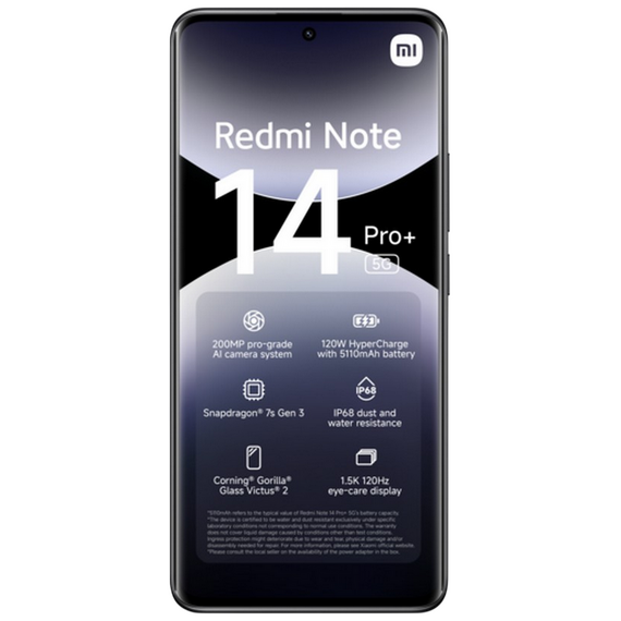 Xiaomi Redmi Note 14 Pro+, 12GB/512GB, Midnight Black, 2 image