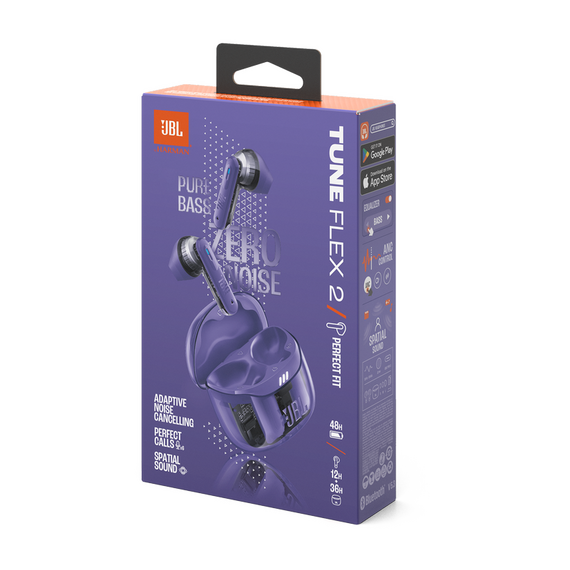 Căști JBL Tune Flex 2 Ghost, Violet, 5 image