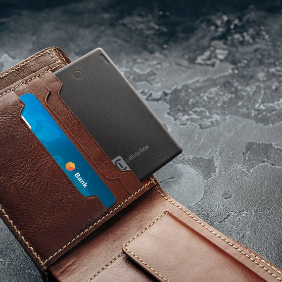 Tracker inteligent Cellularline Tracy Card, Negru, 3 image