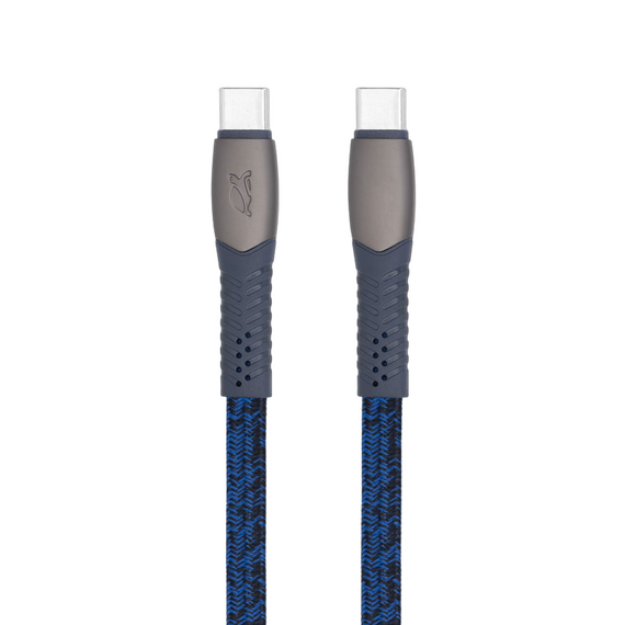 Cablu de încărcare și date Rivacase PS6105, USB Type-C/USB Type-C, 1,2m, Albastru, 5 image