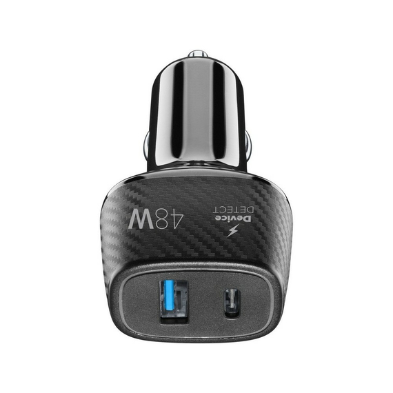 Incărcător auto Cellularline 18W+ PD 30W, 48W, Negru, 2 image