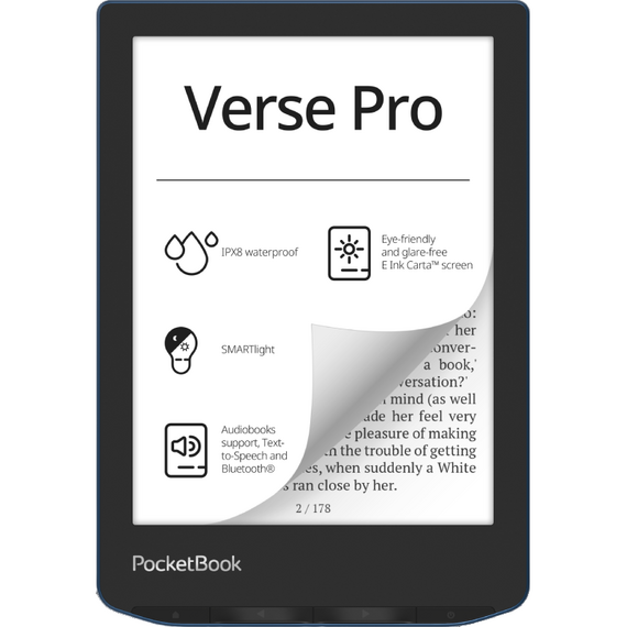 eBook Reader PocketBook Verse PRO 634, Azur, 5 image