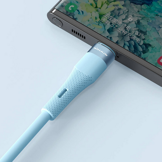 Cablu de încărcare Nillkin Type-C to Type-C Cable, Flowspeed, USB Type-C/USB Type-C, 1,2m, Albastru, 3 image