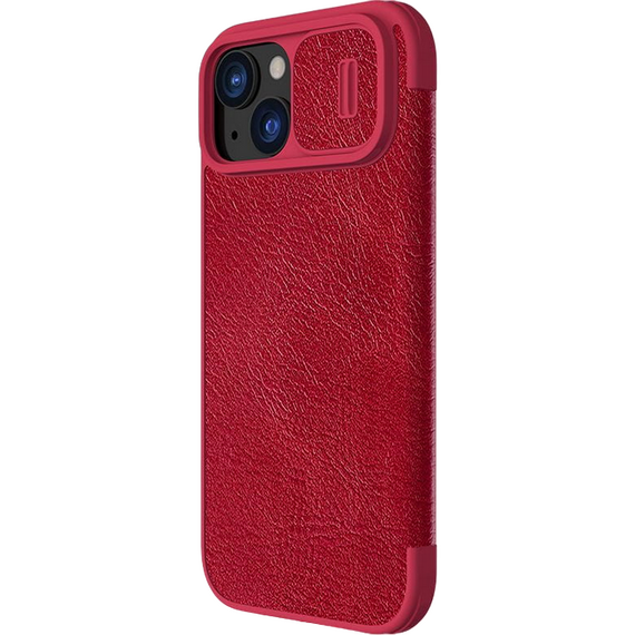 Husă tip carte Nillkin iPhone 15 - Qin Pro, Roșu, 5 image