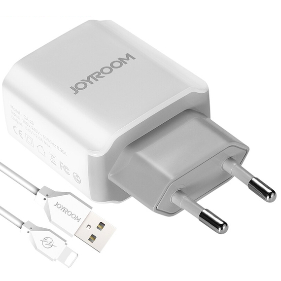 Încărcător Joyroom L-221 Travel USB charger, Alb, 2 image