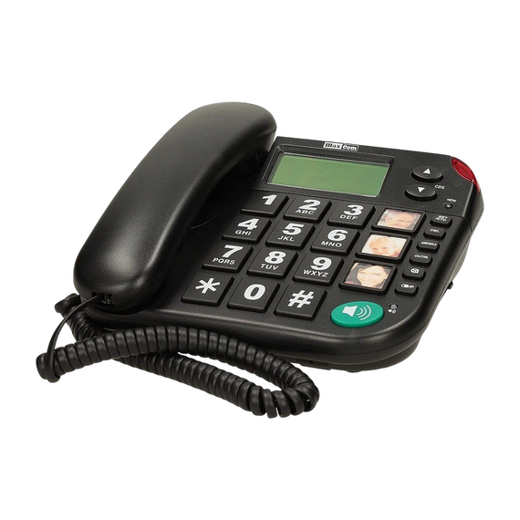 Telefon cu fir MaxCom KXT480, Negru