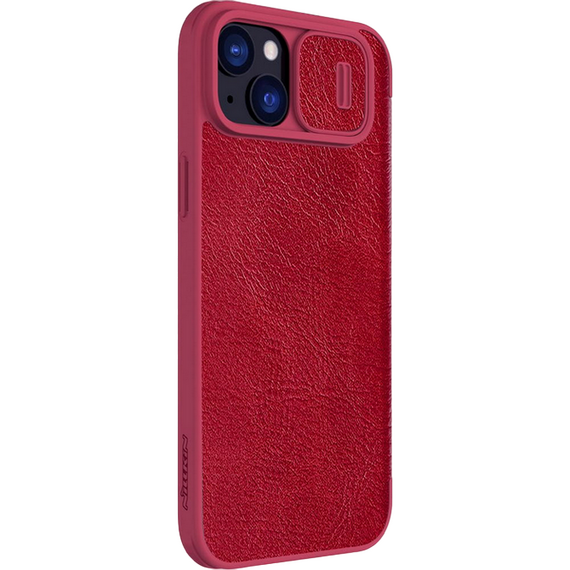 Husă tip carte Nillkin iPhone 15 Plus - Qin Pro, Roșu, 2 image