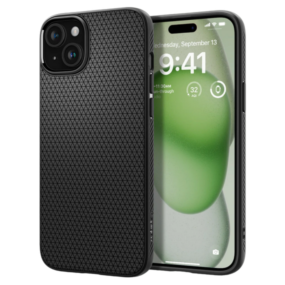 Husă Spigen iPhone 15 Plus Liquid Air, Negru Mat