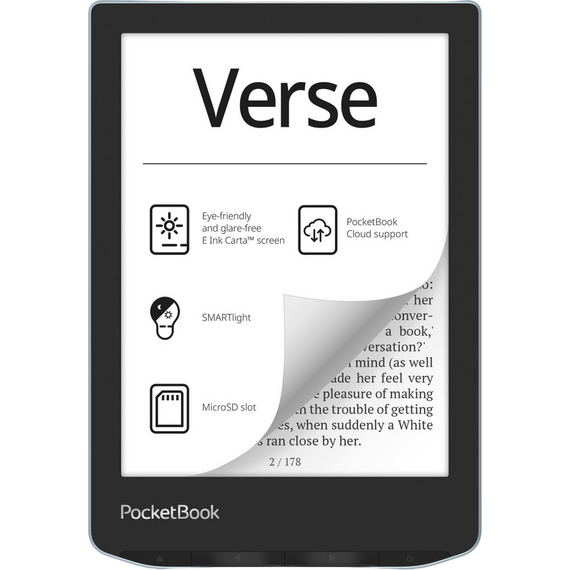 eBook Reader PocketBook Verse 629, Albastru stralucitor