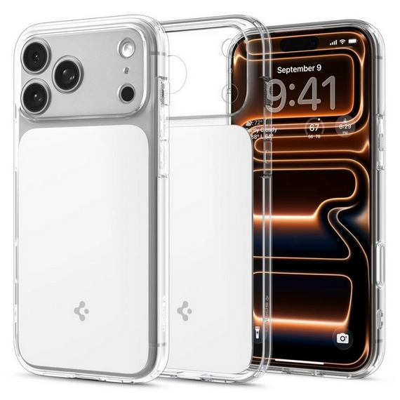Husă Spigen Ultra Hybrid "T" Mag Safe pentru Apple iPhone 17 Pro Max, Alb Lucios