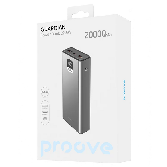 Acumulator extern Proove Guardian, 20000mAh, Gri, 2 image