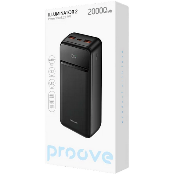 Acumulator extern Proove Illuminator 2, 20000mAh, Negru, 2 image