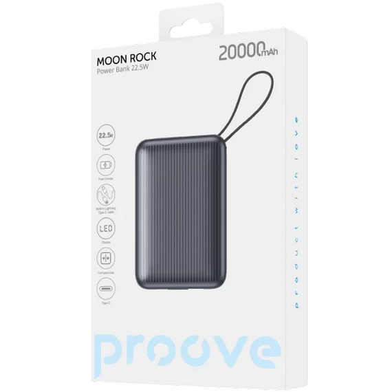 Acumulator extern Proove Moon Rock, 20000mAh, Gri, 3 image