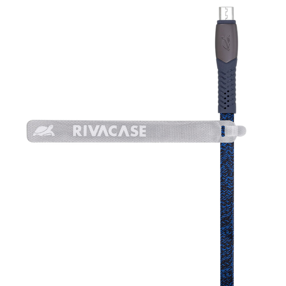 Cablu încărcare și sincronizare Rivacase PS6102 BL12, USB Type-A/USB Type-C, 1,2m, Albastru, 3 image