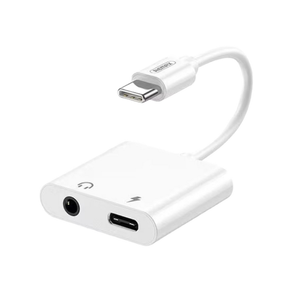 Audio Adaptor Remax RL-LA11, USB Type-C/3.5 mm, 0,12m, Alb