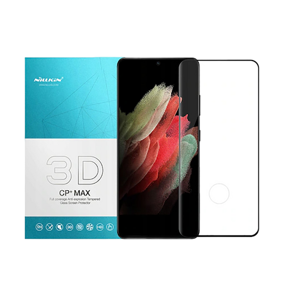 Sticlă de protecție Nillkin Galaxy S21 Ultra. Tempered Glass 3D CP+ Max. Negru, 2 image