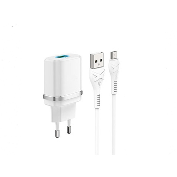 Încărcător Xpower Charger  + Type-C Cable, 1USB, QC3.0, Alb, 2 image