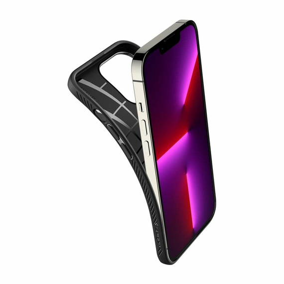 Husă Spigen iPhone 13 Pro, Liquid Air, Negru mat, 3 image