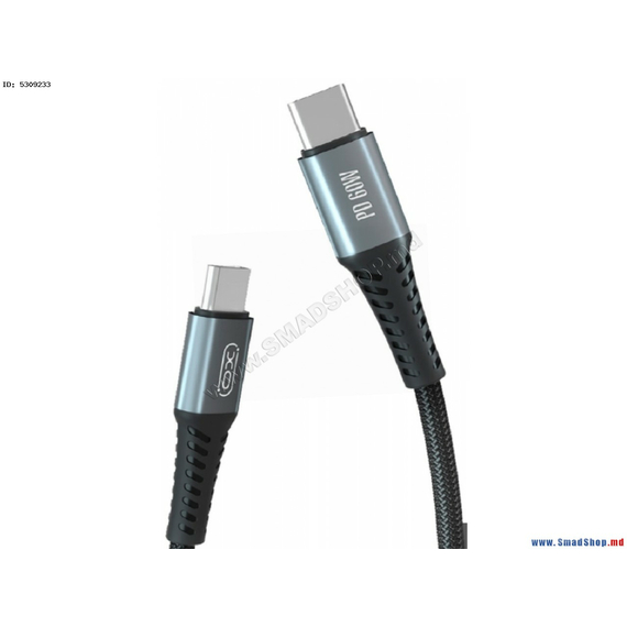 Cablu încărcare și sincronizare XO NB-Q167, USB Type-C/USB Type-C, 1m, Negru, 2 image