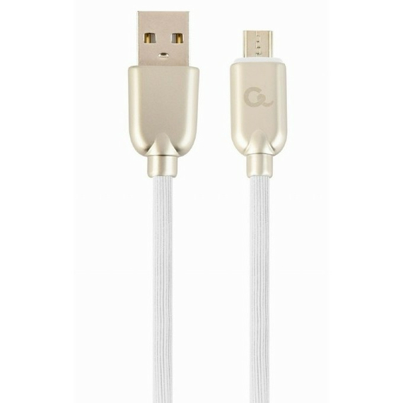 Cablu încărcare și sincronizare Cablexpert CC-USB2R-AMmBM-1M-W, USB Type-A/micro-USB, 1m, Alb, 2 image