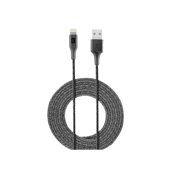 Cablu încărcare și sincronizare Cellularline Long Cable, USB Type-A/Lightning, 2,5m, Negru