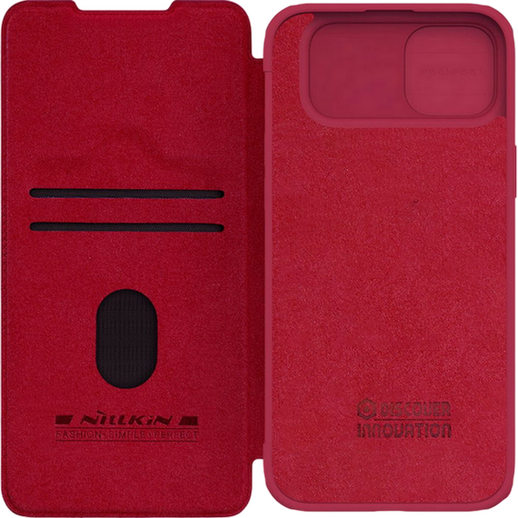 Husă tip carte Nillkin iPhone 15 Pro Max - Qin Pro, Roșu, 3 image