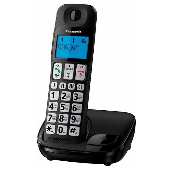 Telefon DECT Panasonic KX-TGE110, Negru, 2 image