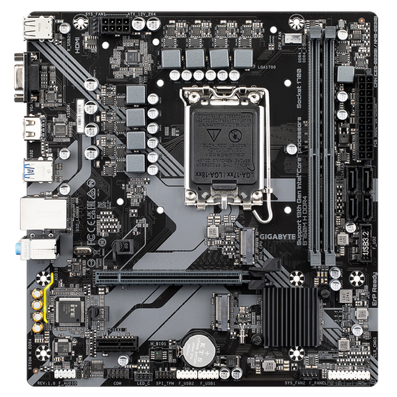 Placă de bază Gigabyte B760M H DDR4, LGA1700, Intel B760, Micro-ATX, 3 image