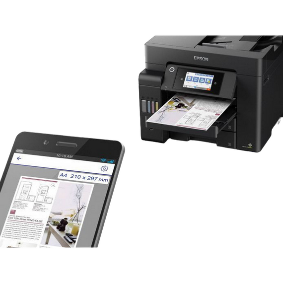 Multifunctional Inkjet Epson L6550, Negru, 5 image