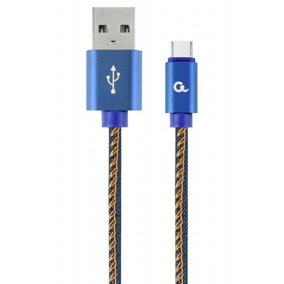 Cablu încărcare și sincronizare Cablexpert CC-USB2J-AMCM-2M-BL, USB Type-A/USB Type-C, 2m, Albastru, 2 image