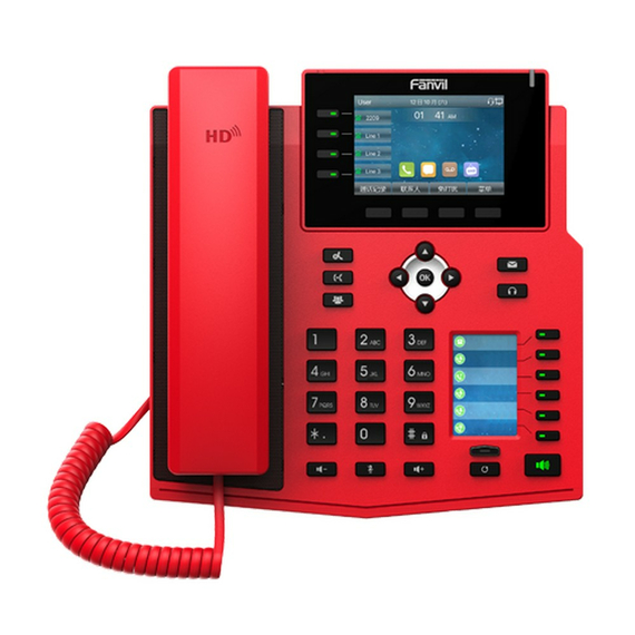 Telefon IP Fanvil X5U-R, Roșu, 3 image