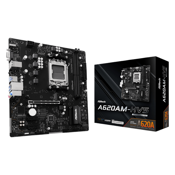 Placă de bază ASRock A620AM-HVS, AM5, AMD A620A, Micro-ATX
