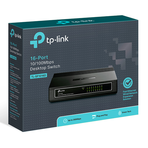 Switch de rețea TP-LINK TL-SF1016D, 16x 10/100 Mbps, 2 image