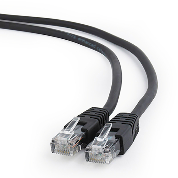 Patch cord Cablexpert PP6U-0.5M/BK, Cat6 UTP, 0,5m, Negru, 3 image