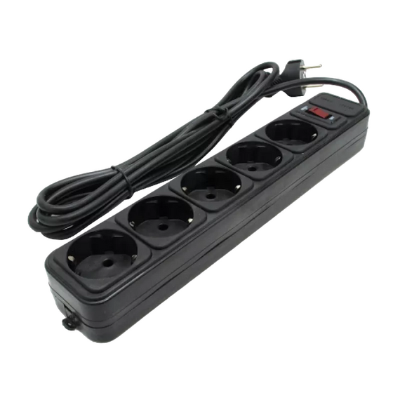 Prelungitor electric Ultra Power UP3-B-1.8UPS, 5 Prize, 1,8m, Negru, 2 image