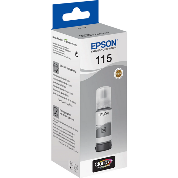 Recipient de cerneală Epson 115 EcoTank, 70ml, Gri, 2 image