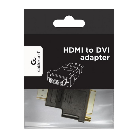 Adaptor Video Cablexpert A-HDMI-DVI-3, HDMI (M) - DVI-D (F), 0,1m, Negru, 3 image