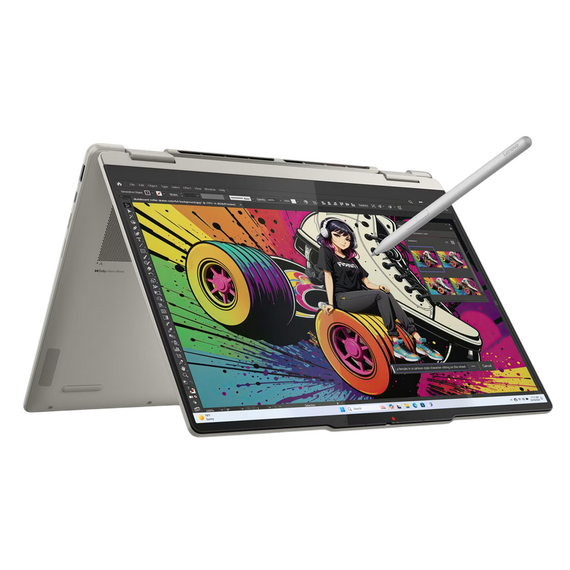Laptop 14" Lenovo Yoga 7 2-in-1 14APK10, Seashell, AMD Ryzen AI 7 350, 24GB/1024GB, Fără SO