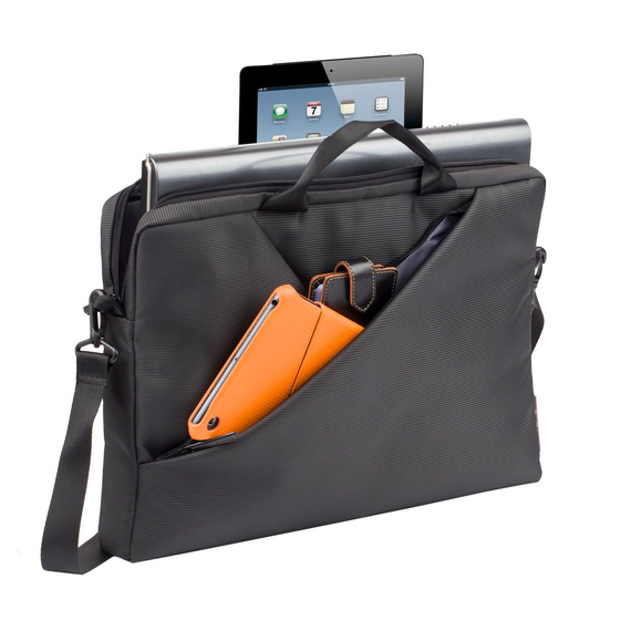 Geantă pentru Laptop Rivacase Tivoli, 15.6", Poliester, Gri, 2 image