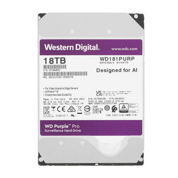 Unitate HDD Western Digital WD Purple, 3.5", 18 TB , 3 image