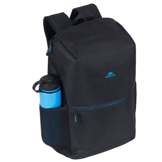 Rucsac pentru Laptop RivaCase Regent, 15.6", Poliester, Negru, 2 image