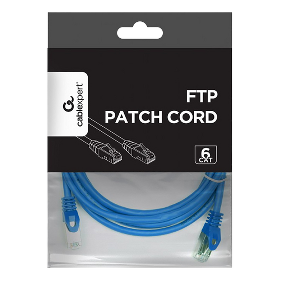 Patch cord Cablexpert PP6-3M/B, Cat6 FTP , 3m, Albastru, 6 image