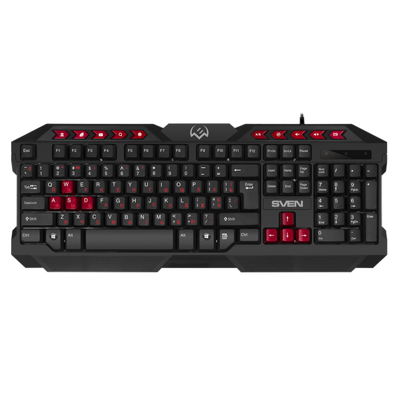 Set Tastatură + Mouse + Mouse Pad SVEN GS-9200, Cu fir, Negru/Rosu, 9 image