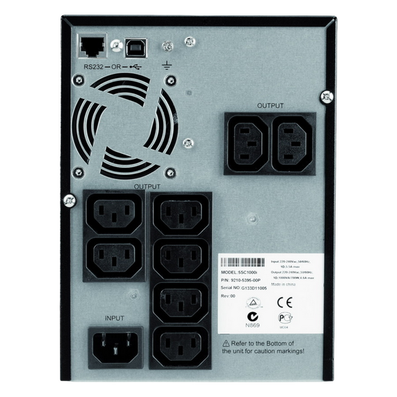 Sursă de alimentare neîntreruptibilă Eaton 5SC1000I, Linear-interactiv, 1000VA, Turn, 3 image